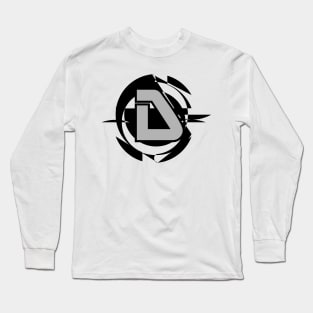 Futuristic Modern Letter D Long Sleeve T-Shirt